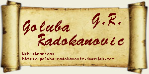 Goluba Radokanović vizit kartica